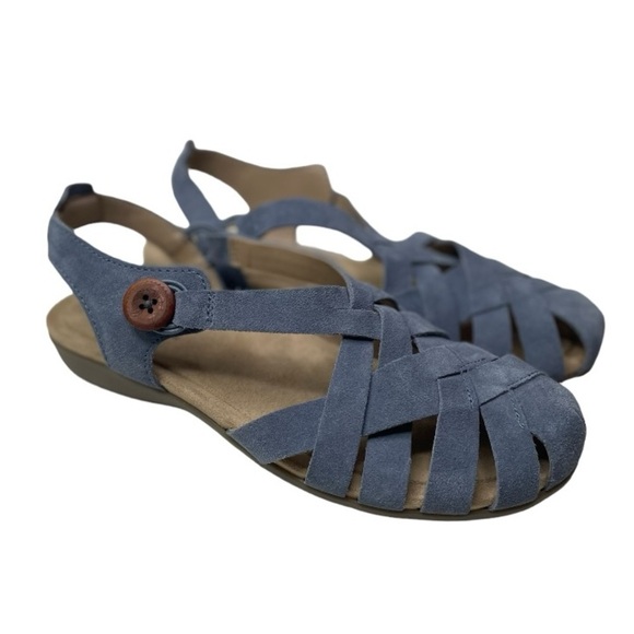 Earth Women’s Belita Blue Suede Slingback Sandals - Picture 1 of 10